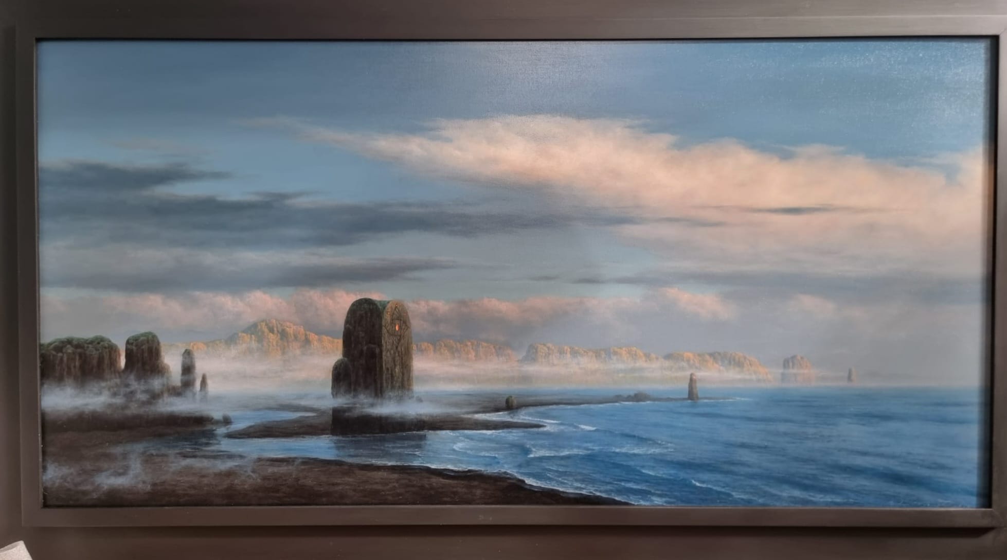 MAKSYMILIAN NOVAK-ZEMPLIŃSKI 'Incarnatio', olej, płyta, 50x100cm