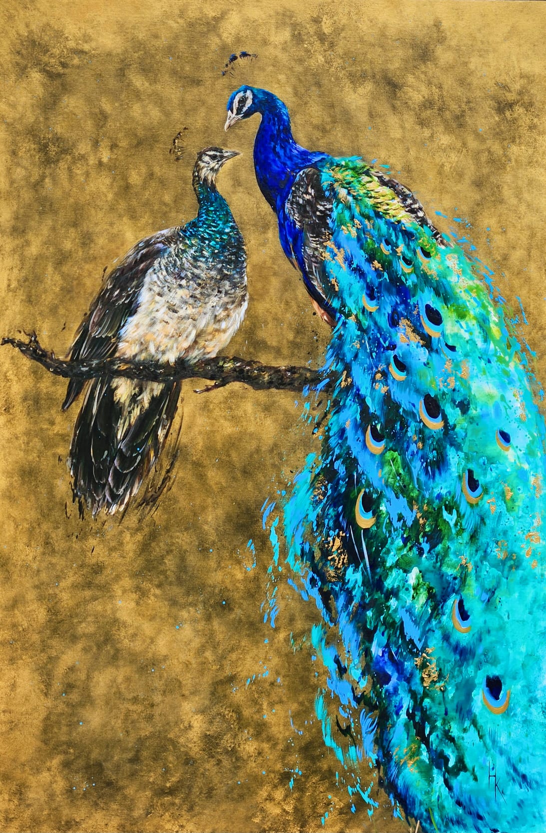 KHRYSTYNA HLADKA 'SFROM THE PEACOCKS SERIES 2026 r' akryl na płótnie, 150x100cm