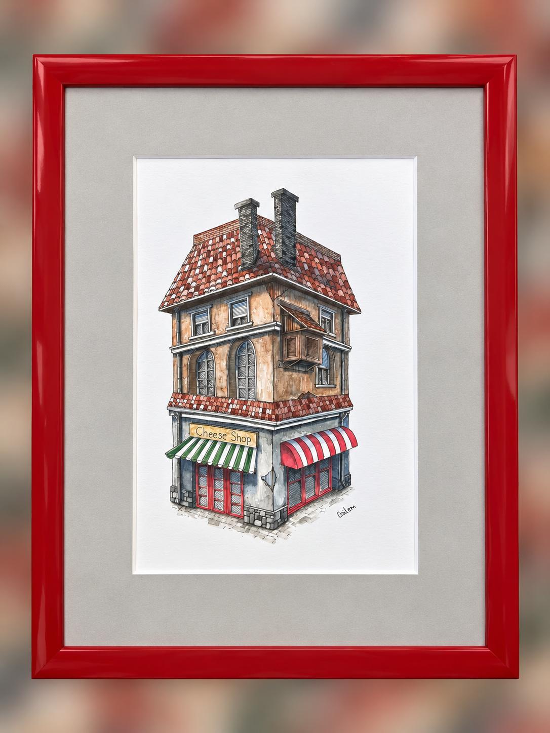 BŁAŻEJ MUSIAŁ 'Tajemnicze miasta 4', akwarela, papier, 29x19cm