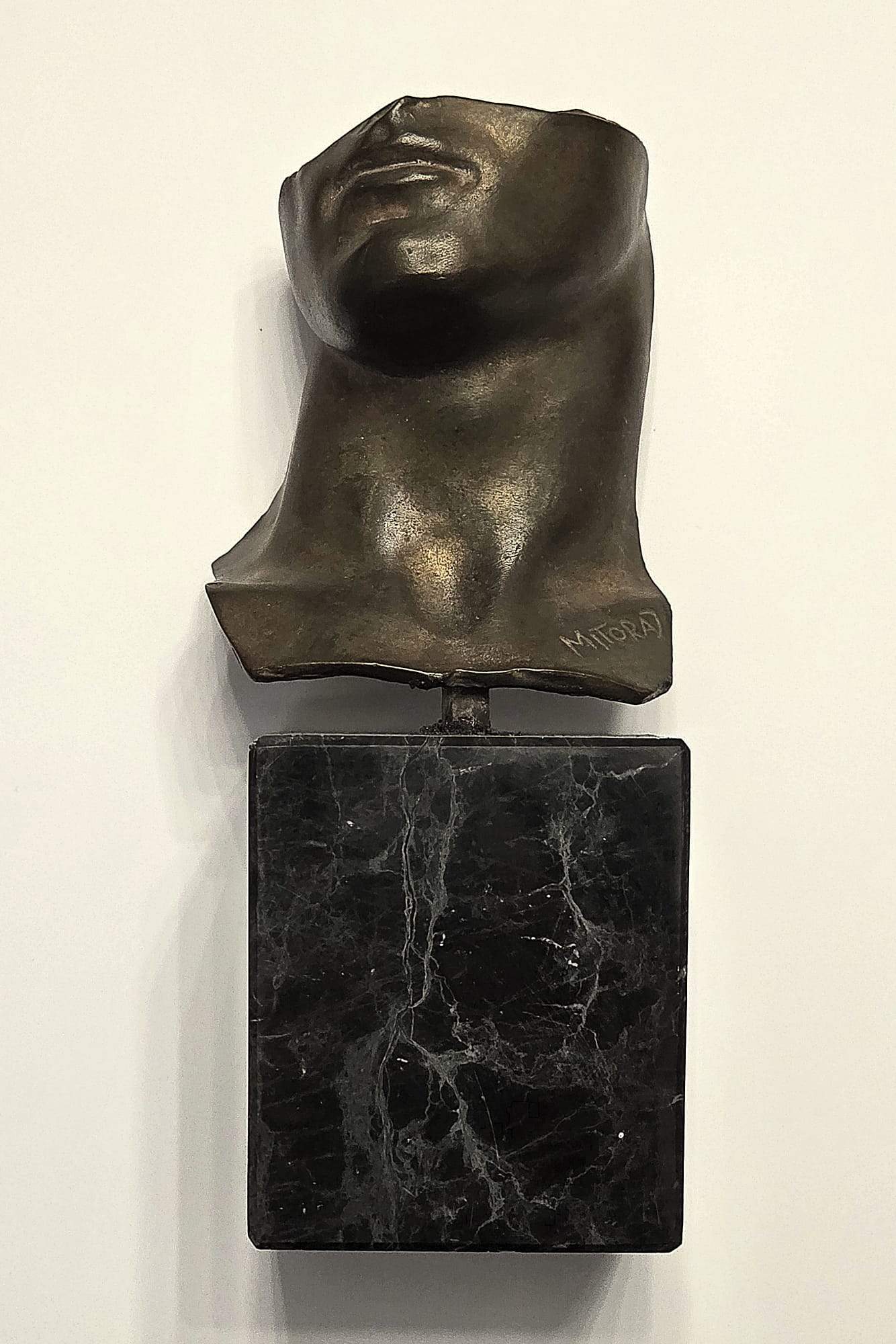 IGOR MITORAJ 'Portrait d'homme' brąz patynowany, wys. 14,5cm