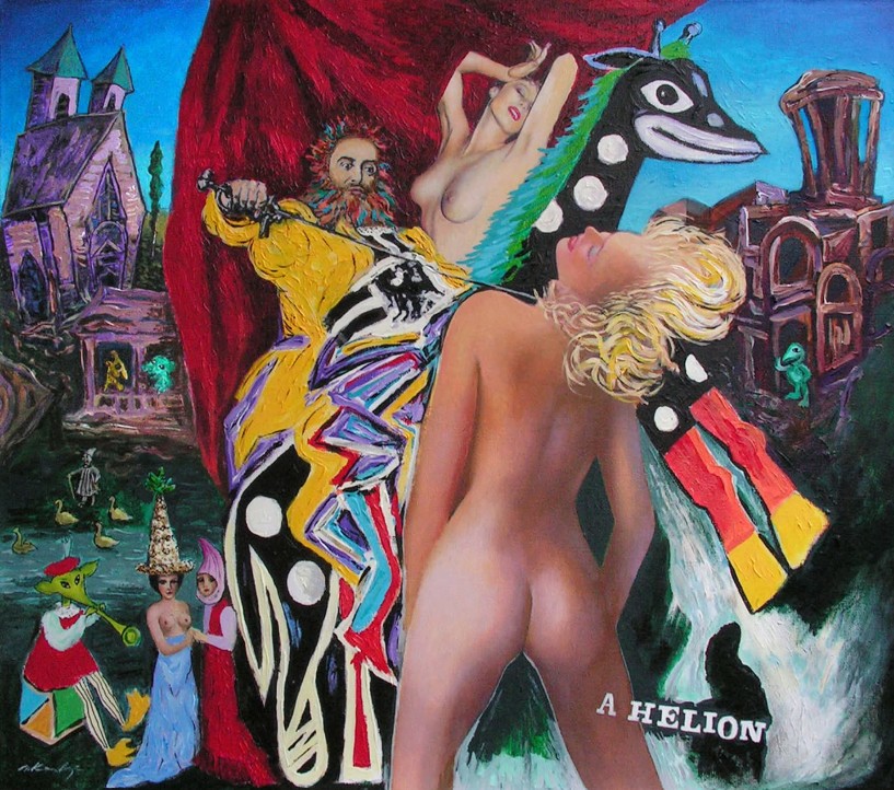 MAREK KAMIEŃSKI 'Jak Helion', olej, akryl, płótno, 90x110cm