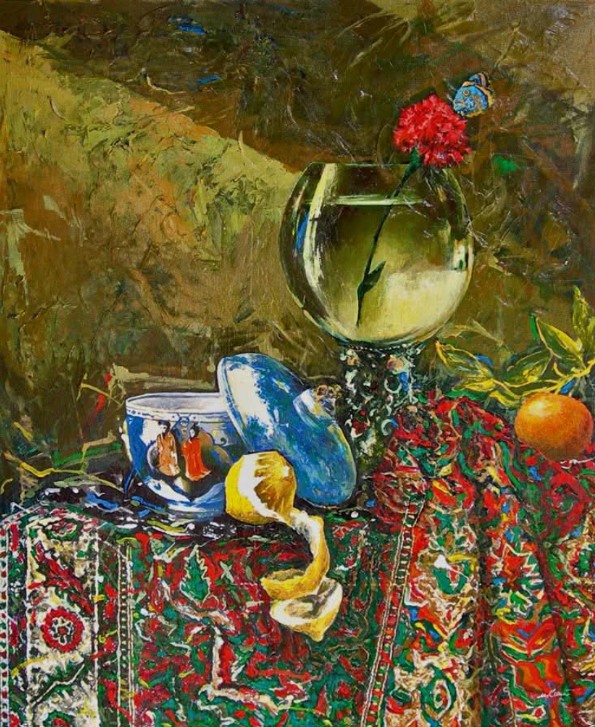 MAREK KAMIEŃSKI 'MN', olej, akryl, płótno, 110x90cm