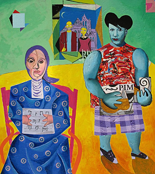 MAREK KAMIEŃSKI 'PIM', olej, akryl, płótno, 160x140cm