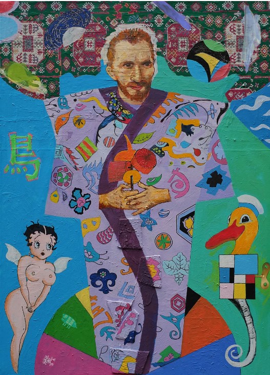 MAREK KAMIEŃSKI 'Vincent', olej, akryl, płótno, 180x130cm