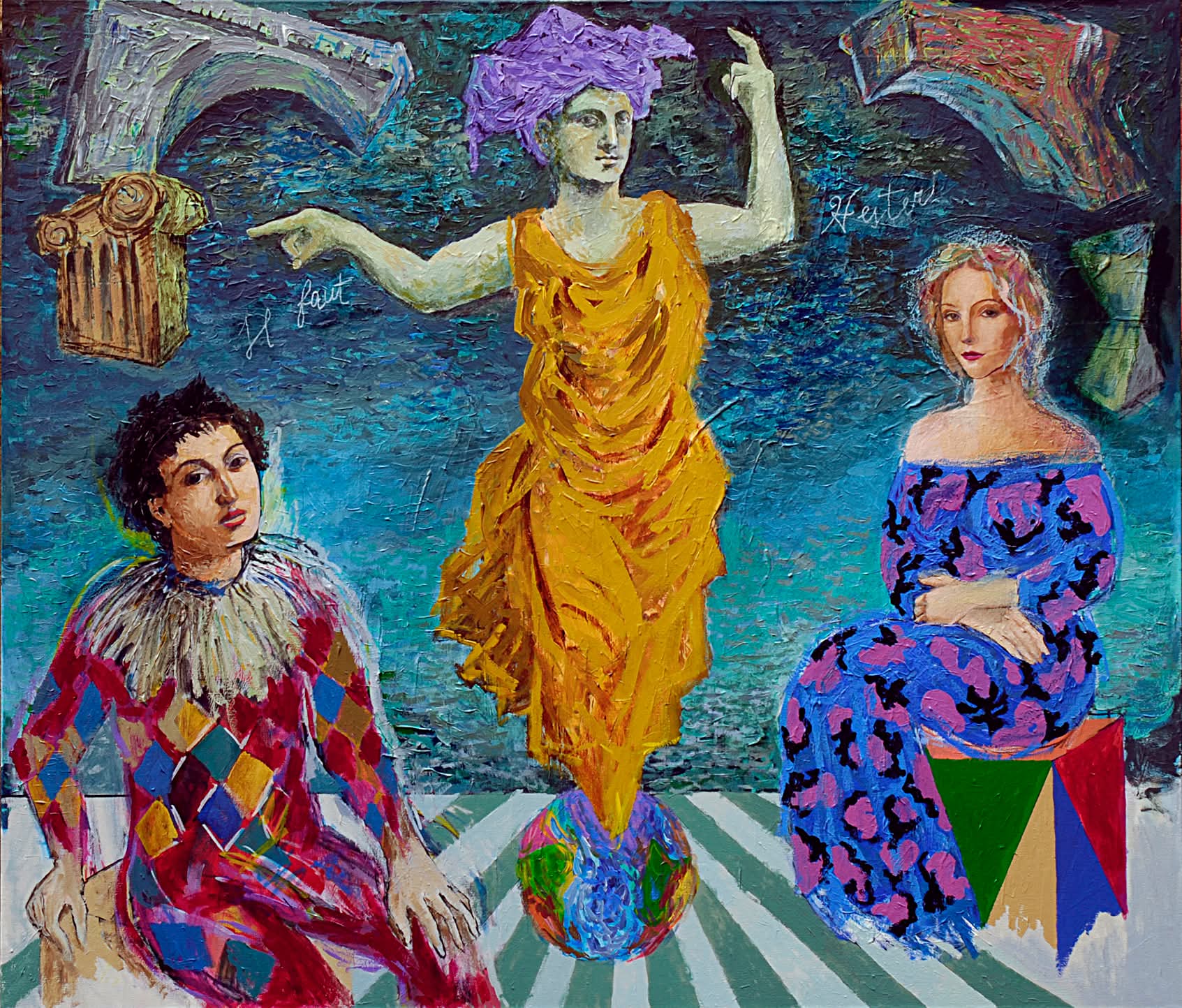 MAREK KAMIEŃSKI 'Fortuna T', olej, akryl, płótno, 130x150cm