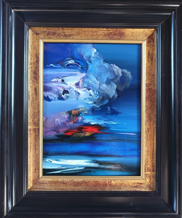 ZDZISŁAW MAJROWSKI 'Kompozycja D' olej, płótno, 24x18cm