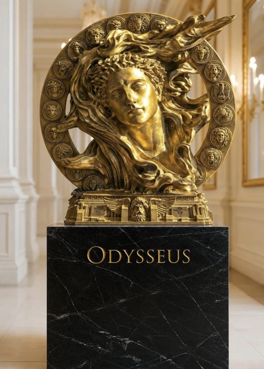 KRZYSZTOF PŁONKA 'Odysseus' brąz, 60x60x30cm